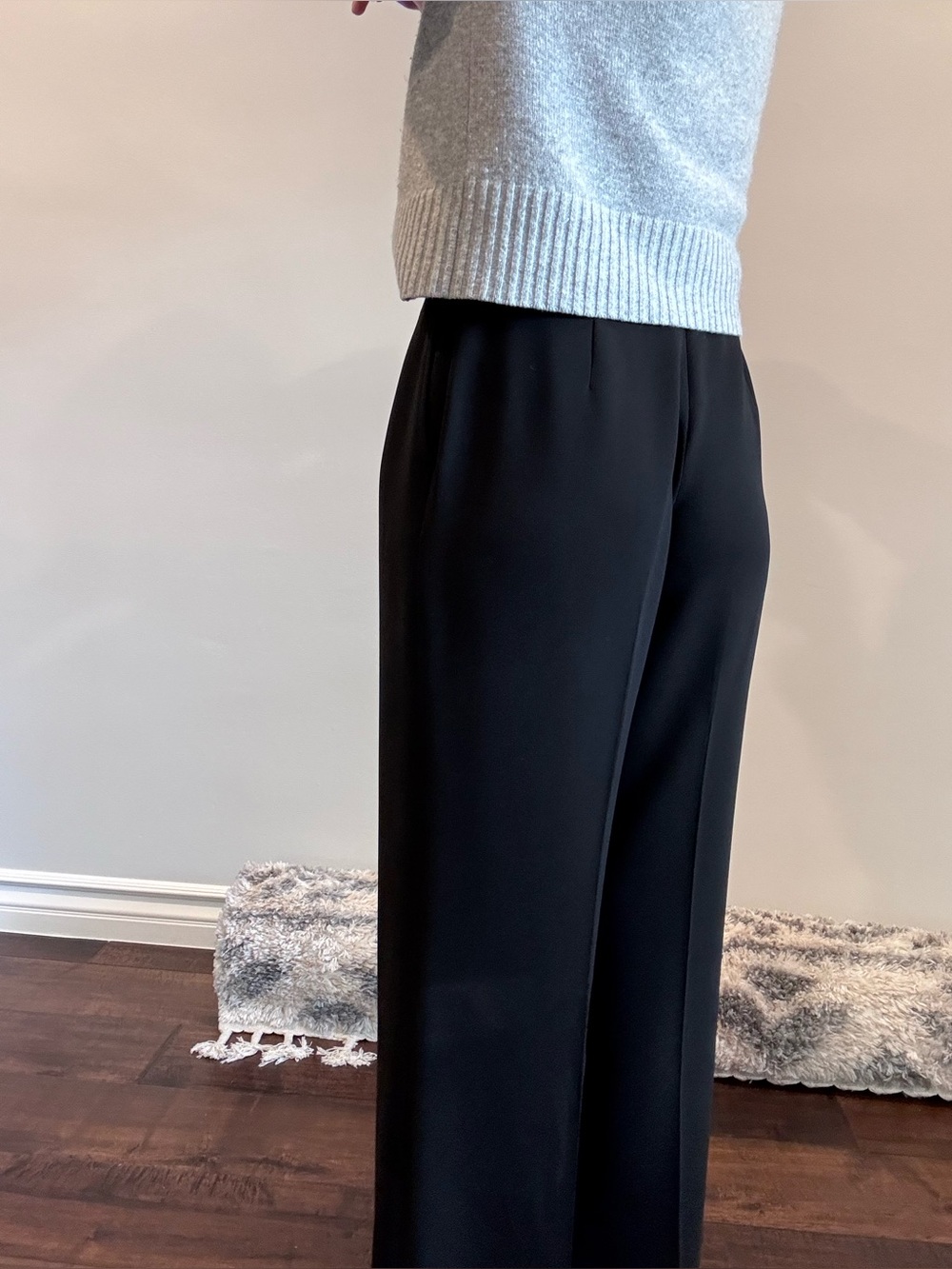 Babaton Black High-Rise Wide-Leg Trousers - Picture 3 of 7